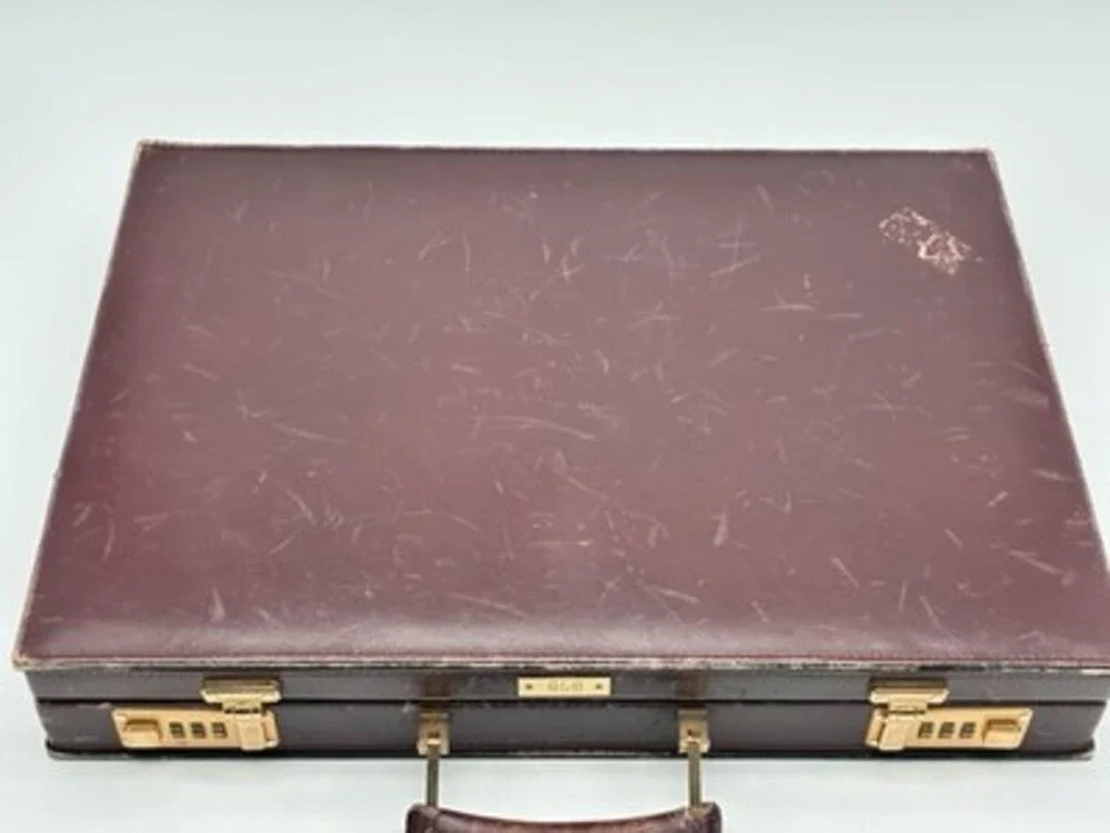 Scully Leather Attache Briefcase Franzen Germany Combo Lock 2100 Outsider